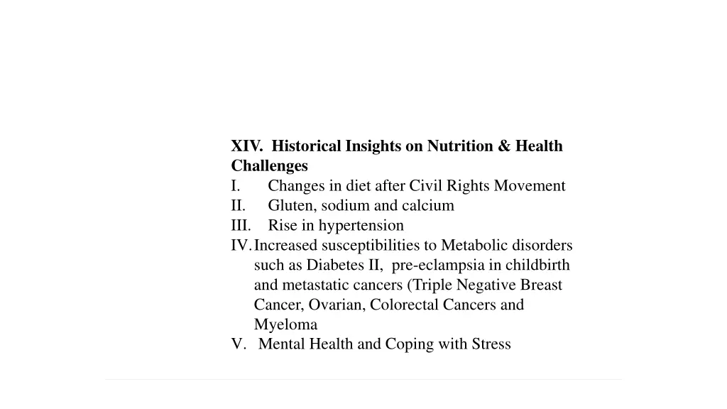 xiv historical insights on nutrition health