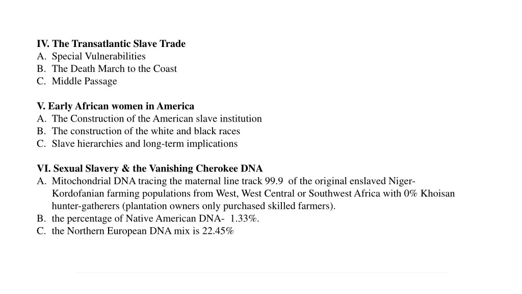 iv the transatlantic slave trade a special