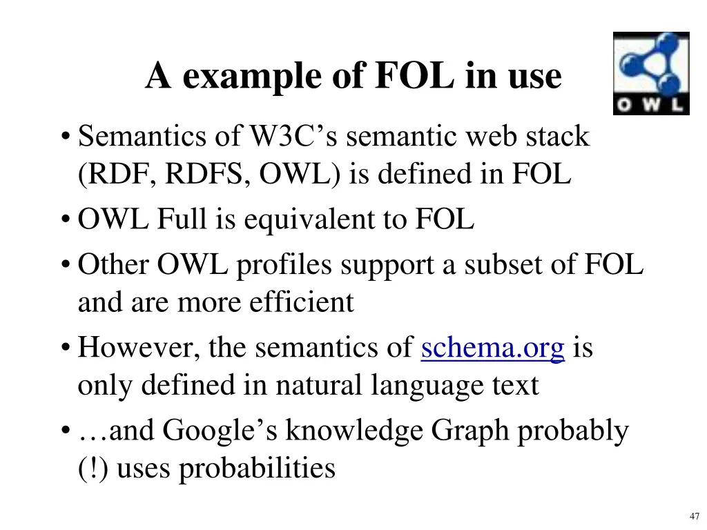 a example of fol in use