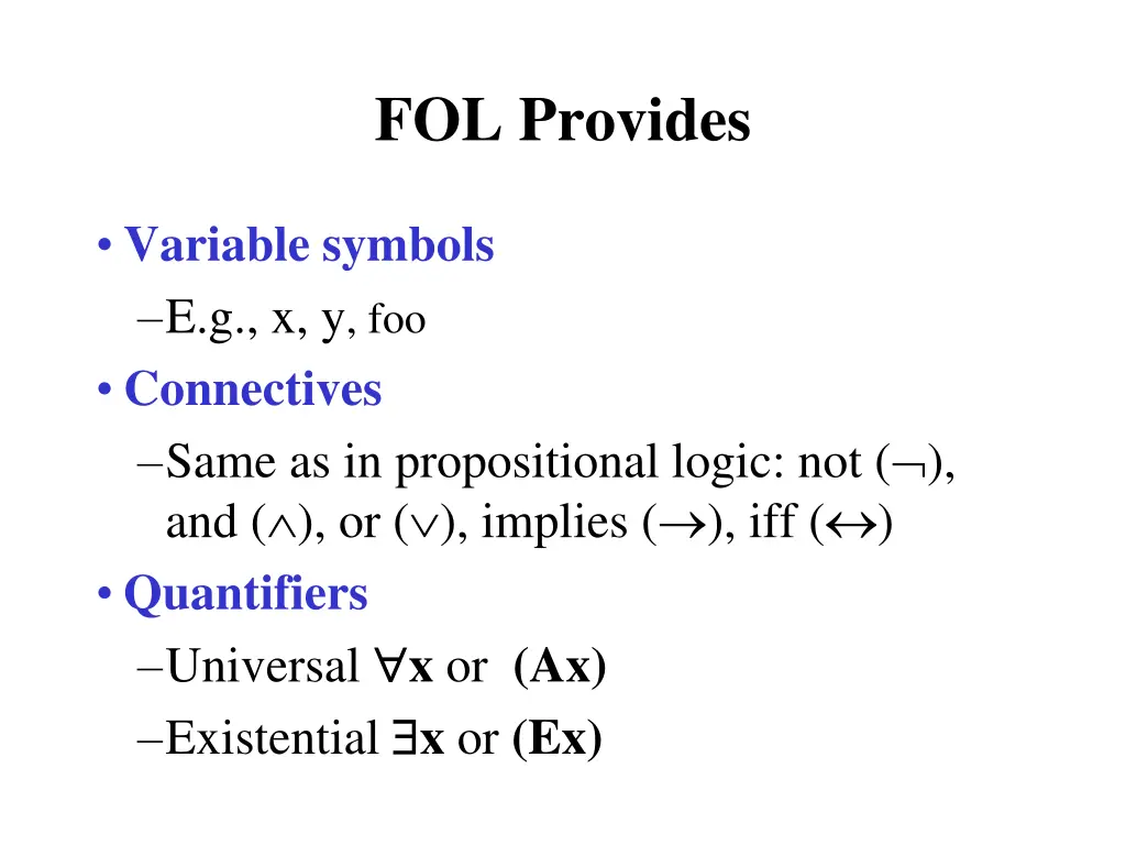 fol provides
