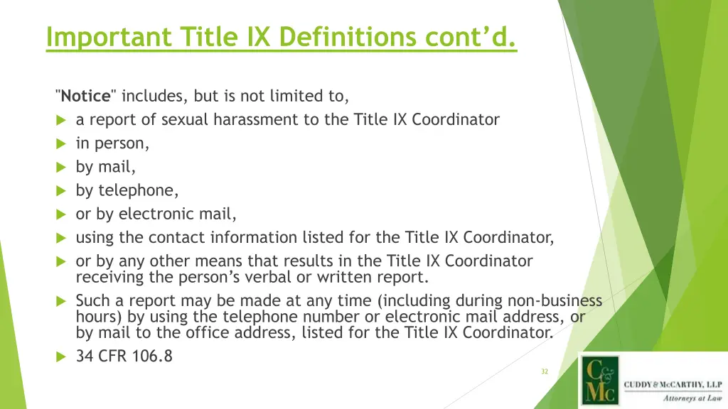 important title ix definitions cont d 1
