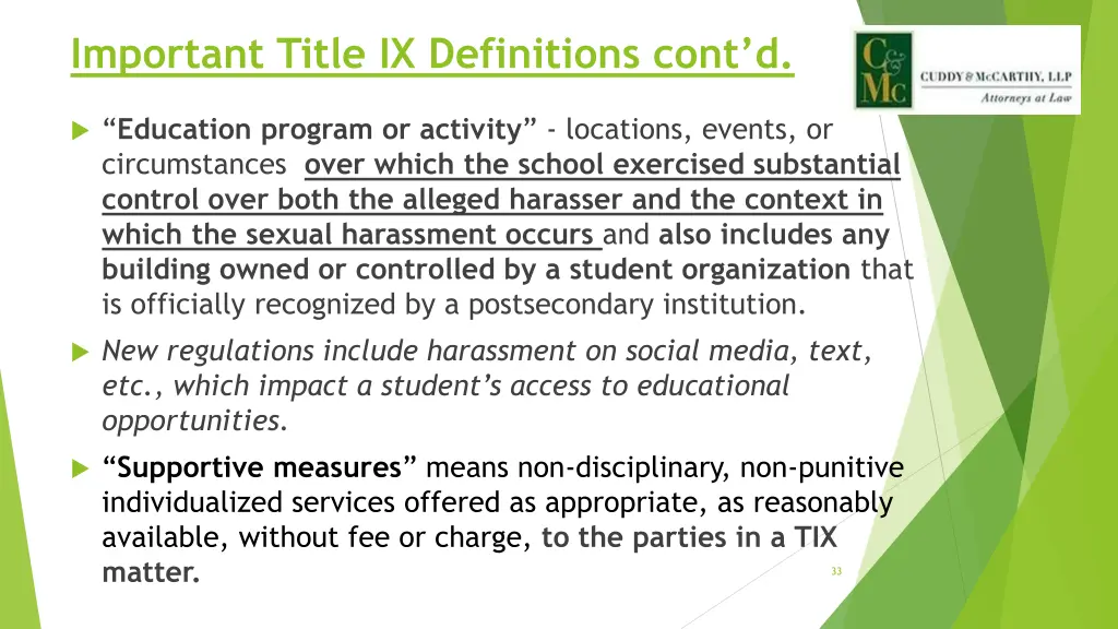 important title ix definitions cont d 2