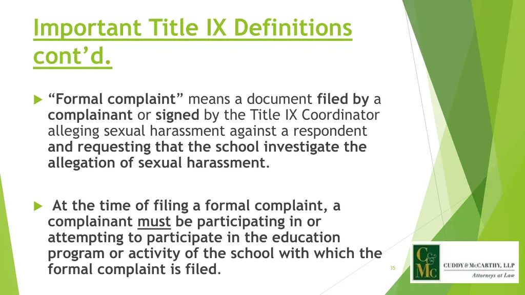 important title ix definitions cont d 3