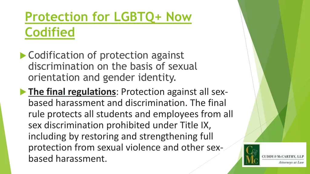 protection for lgbtq now codified