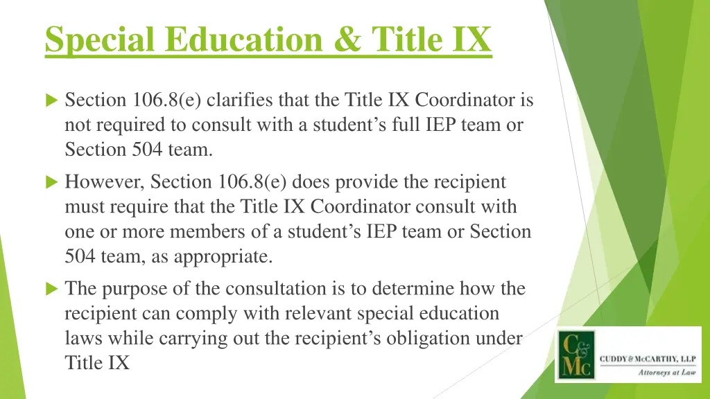 special education title ix