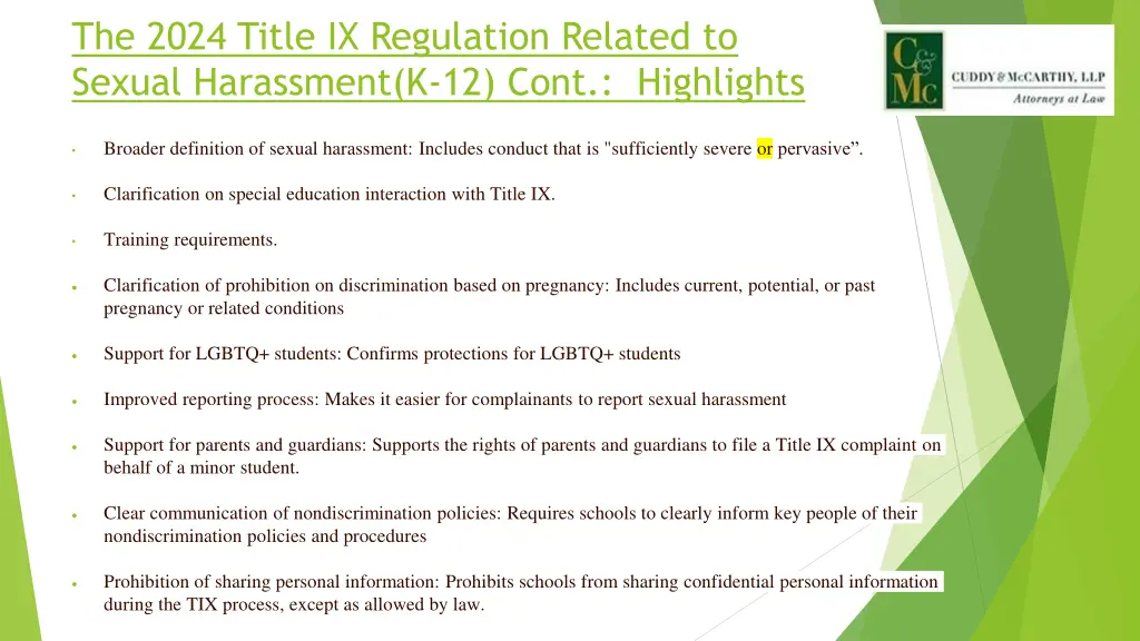 the 2024 title ix regulation related to sexual