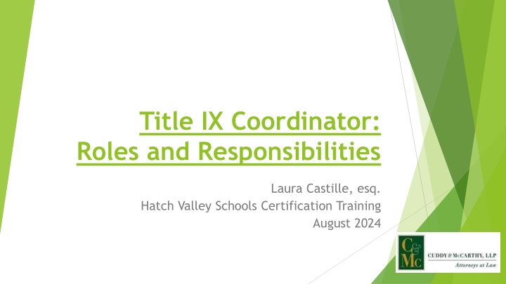 title ix coordinator roles and responsibilities