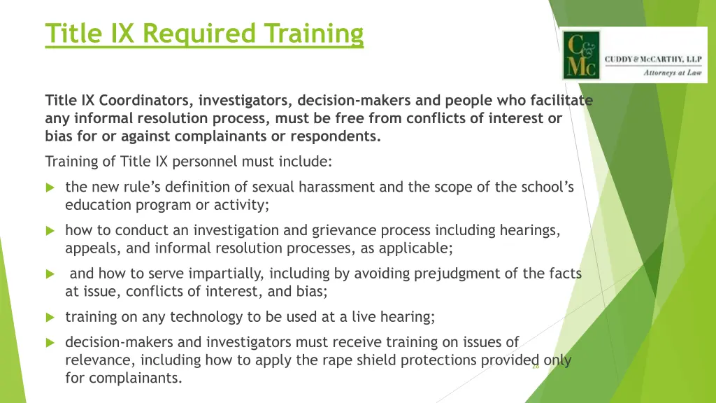 title ix required training