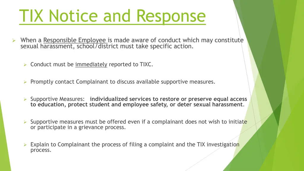 tix notice and response