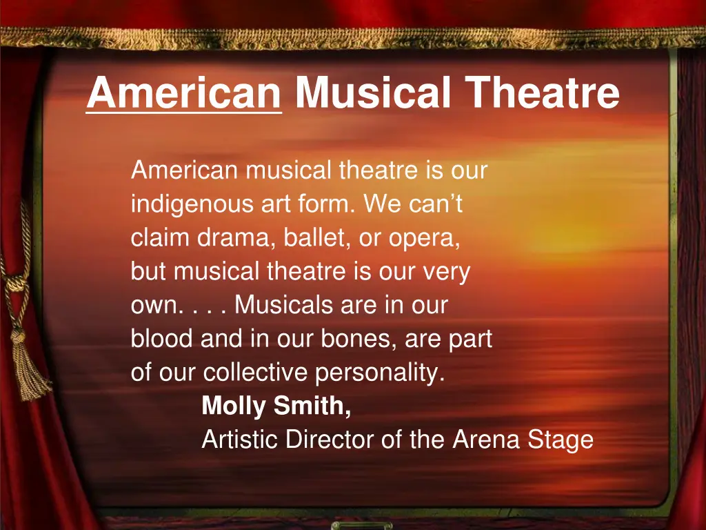american musical theatre