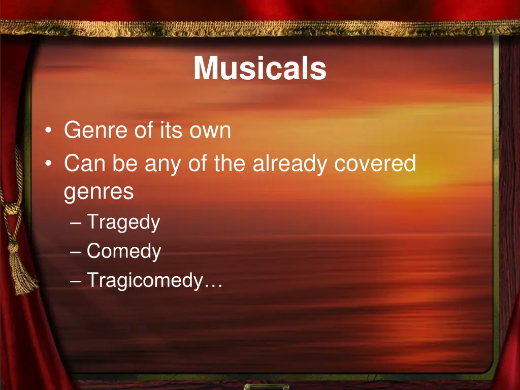 musicals