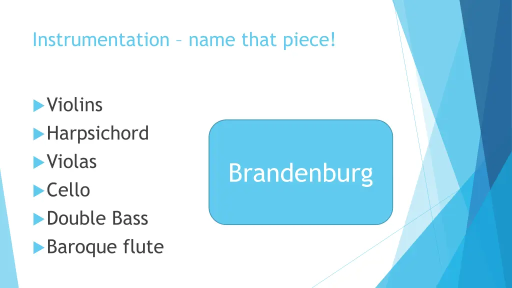 instrumentation name that piece