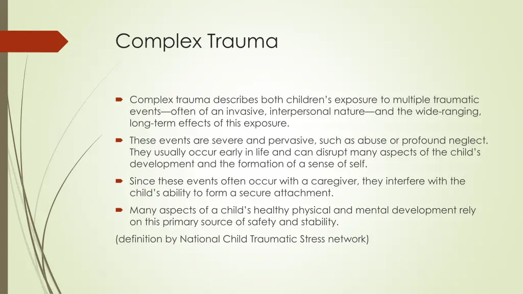 complex trauma