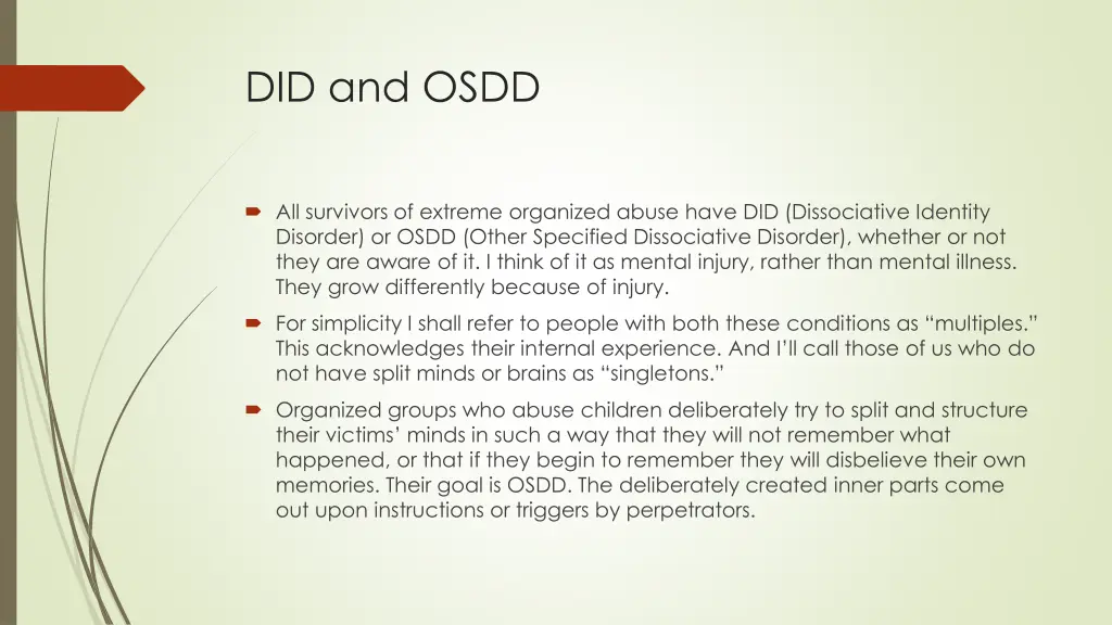 did and osdd