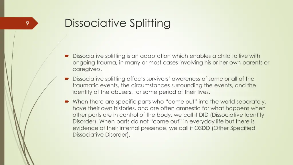 dissociative splitting