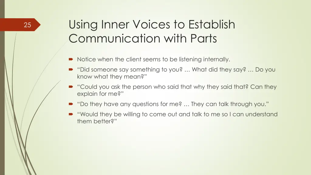 using inner voices to establish communication