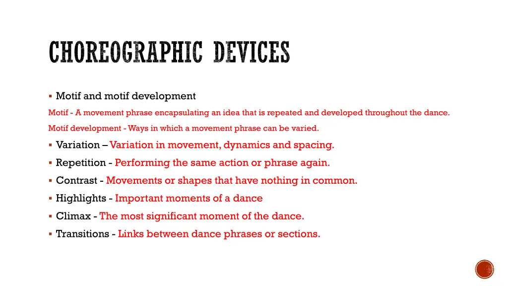 choreographic devices