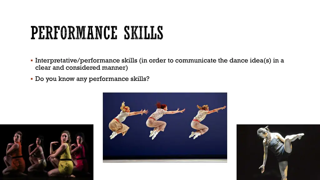 performance skills