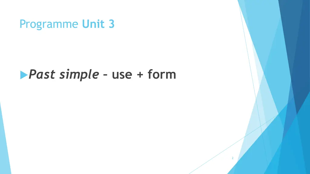 programme unit 3