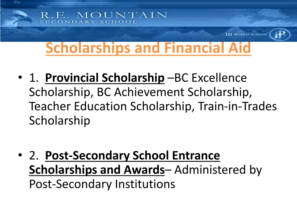scholarships and financial aid