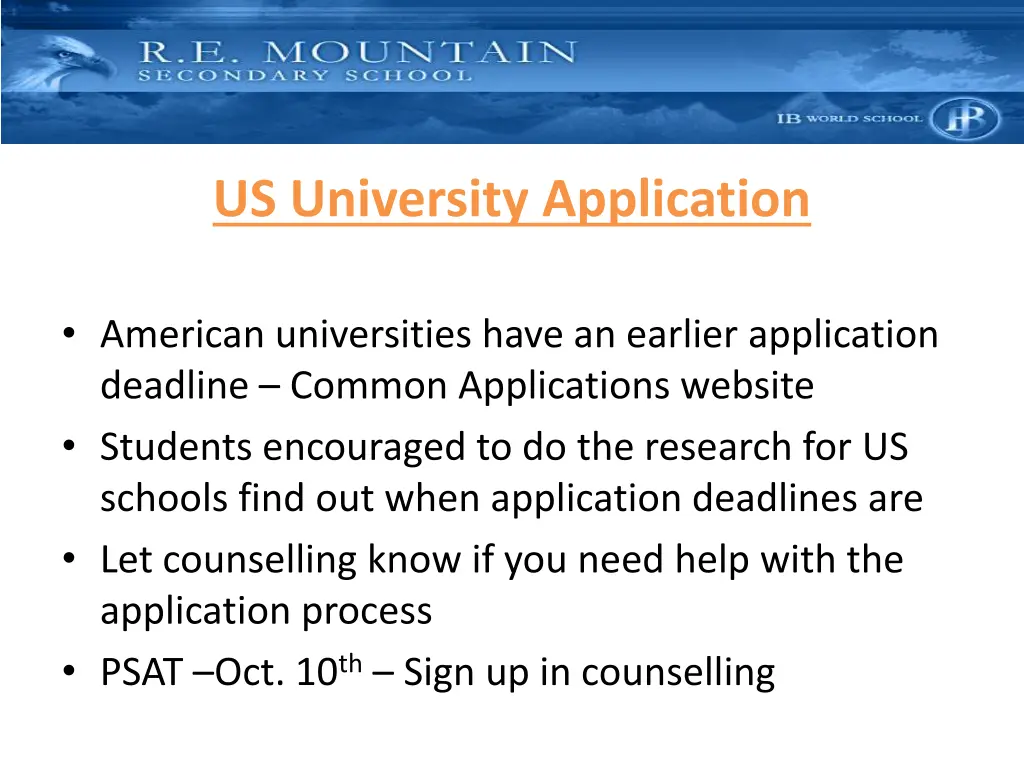 us university application