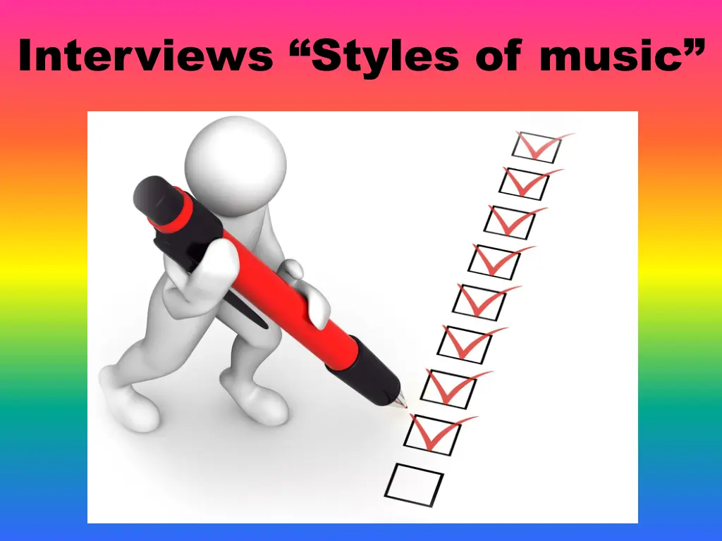 interviews styles of music
