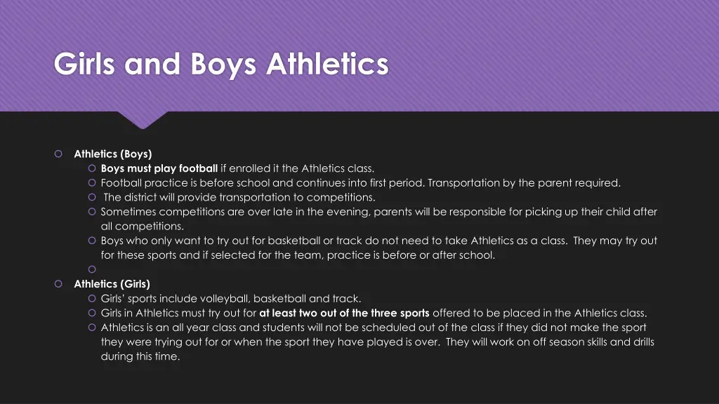 girls and boys athletics