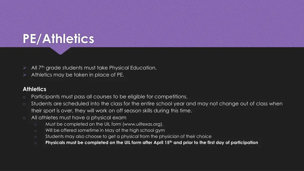 pe athletics