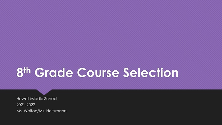 8 th grade course selection