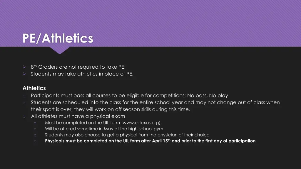 pe athletics
