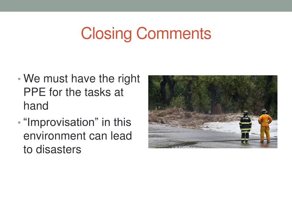 closing comments