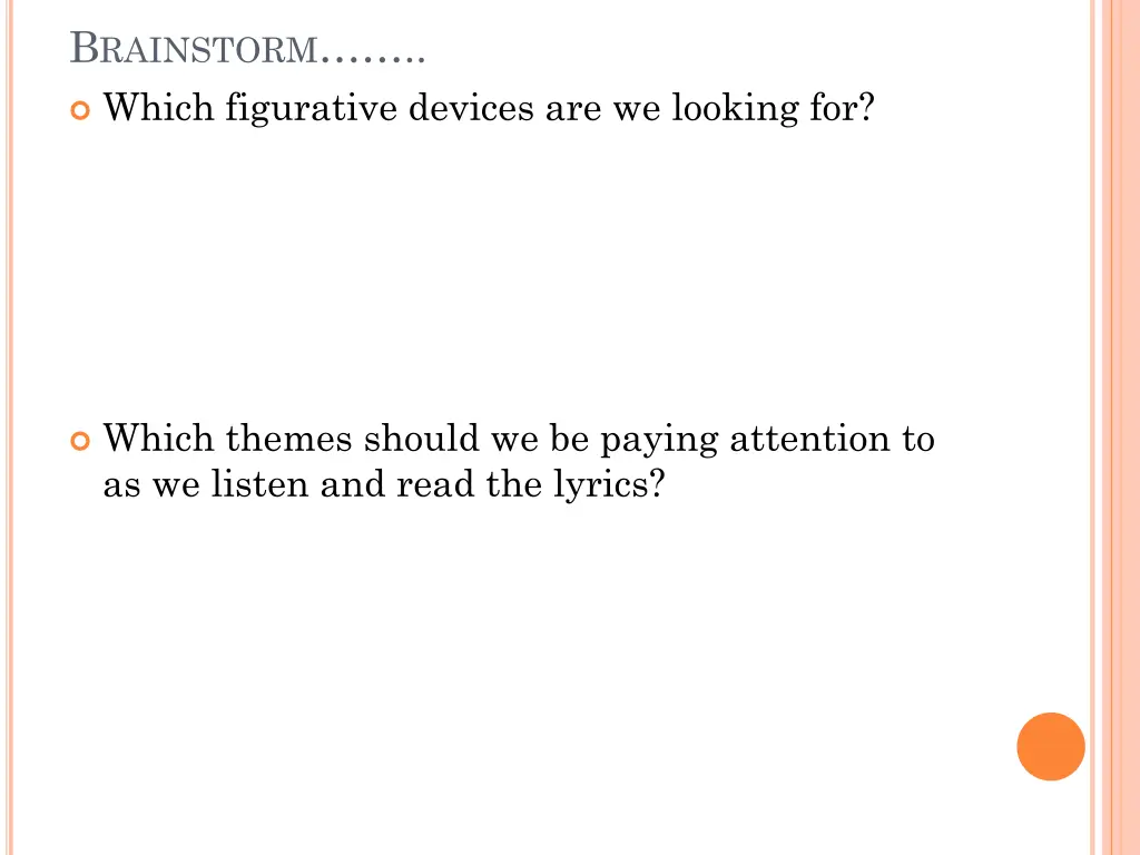 b rainstorm which figurative devices