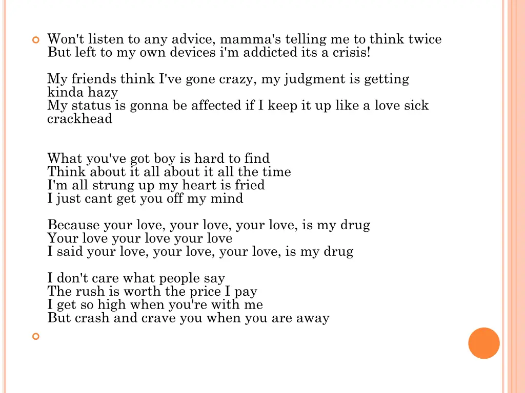 won t listen to any advice mamma s telling