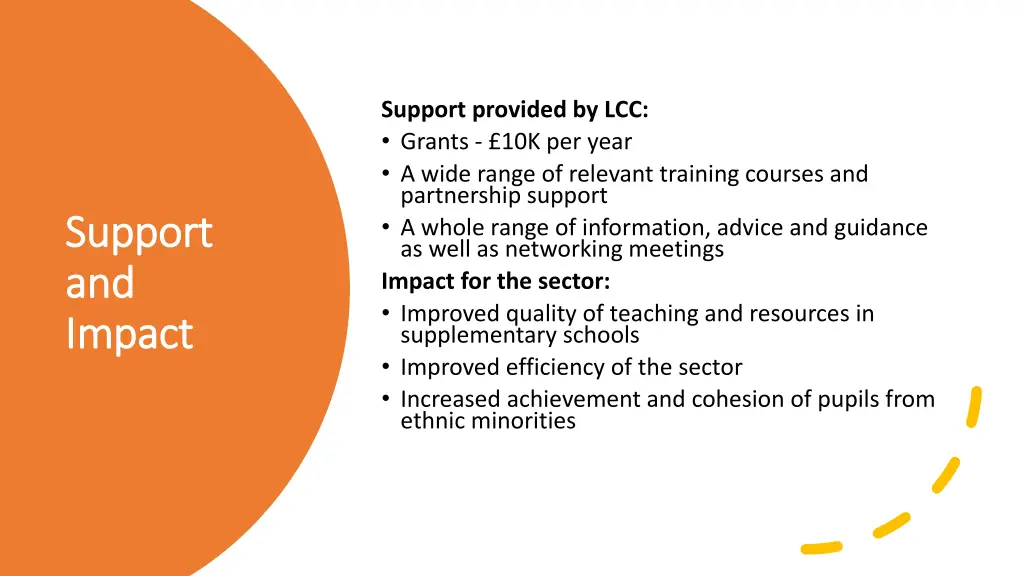 support provided by lcc grants 10k per year