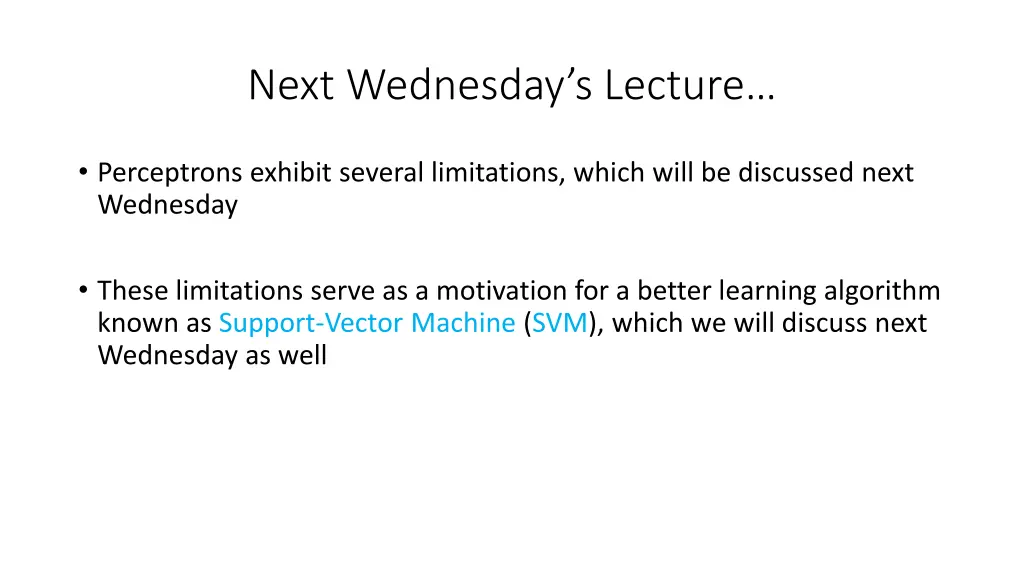 next wednesday s lecture