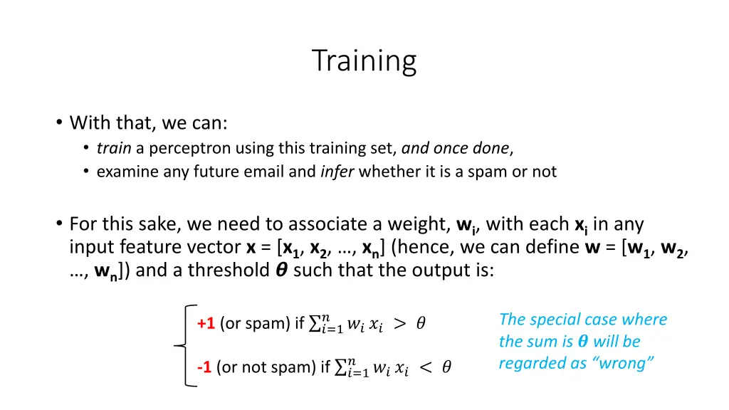 training