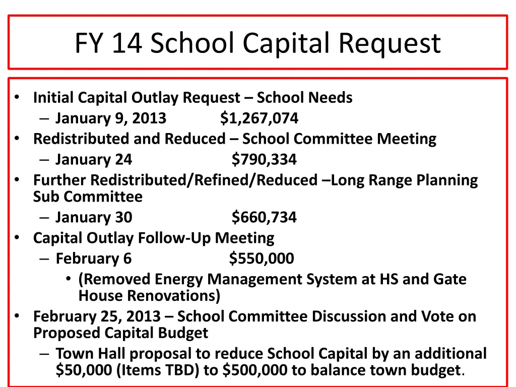 fy 14 school capital request