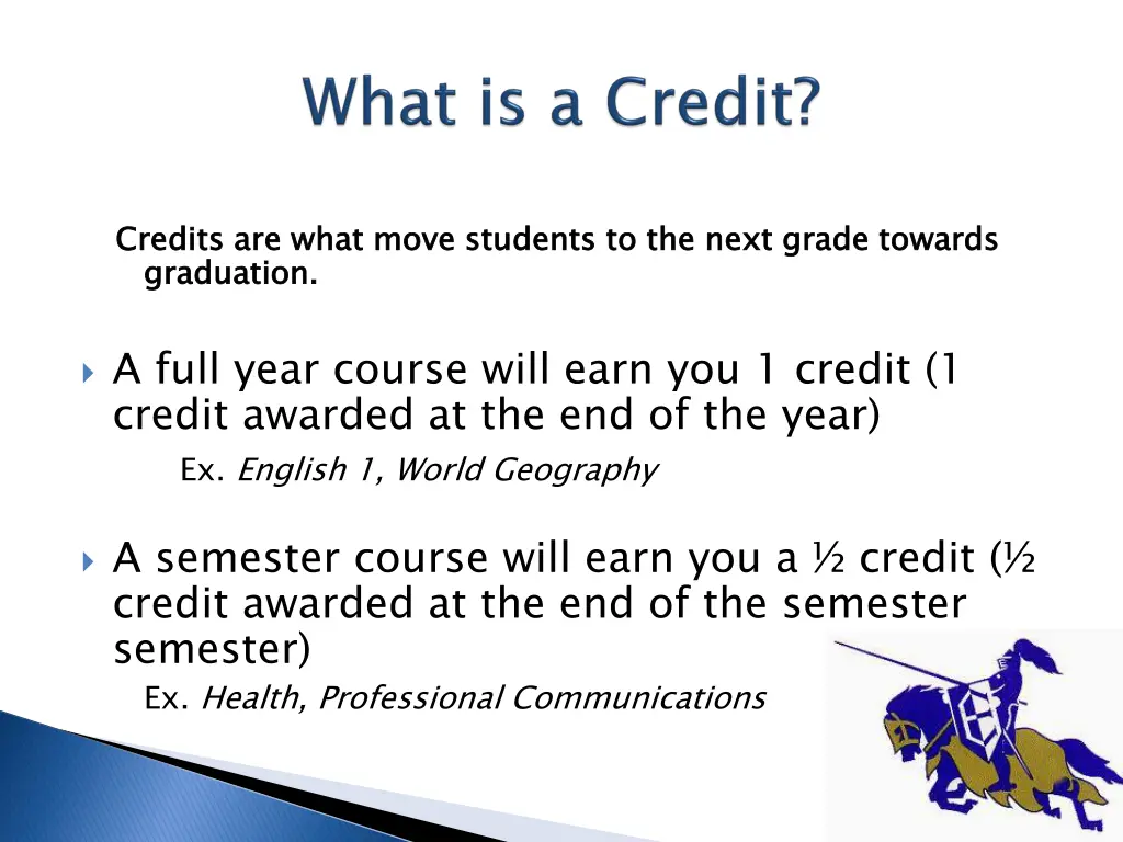 credits are what move students graduation