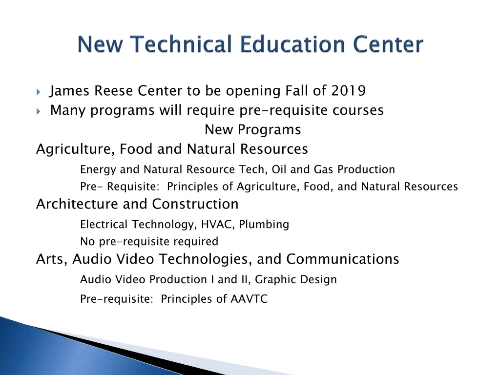 james reese center to be opening fall of 2019
