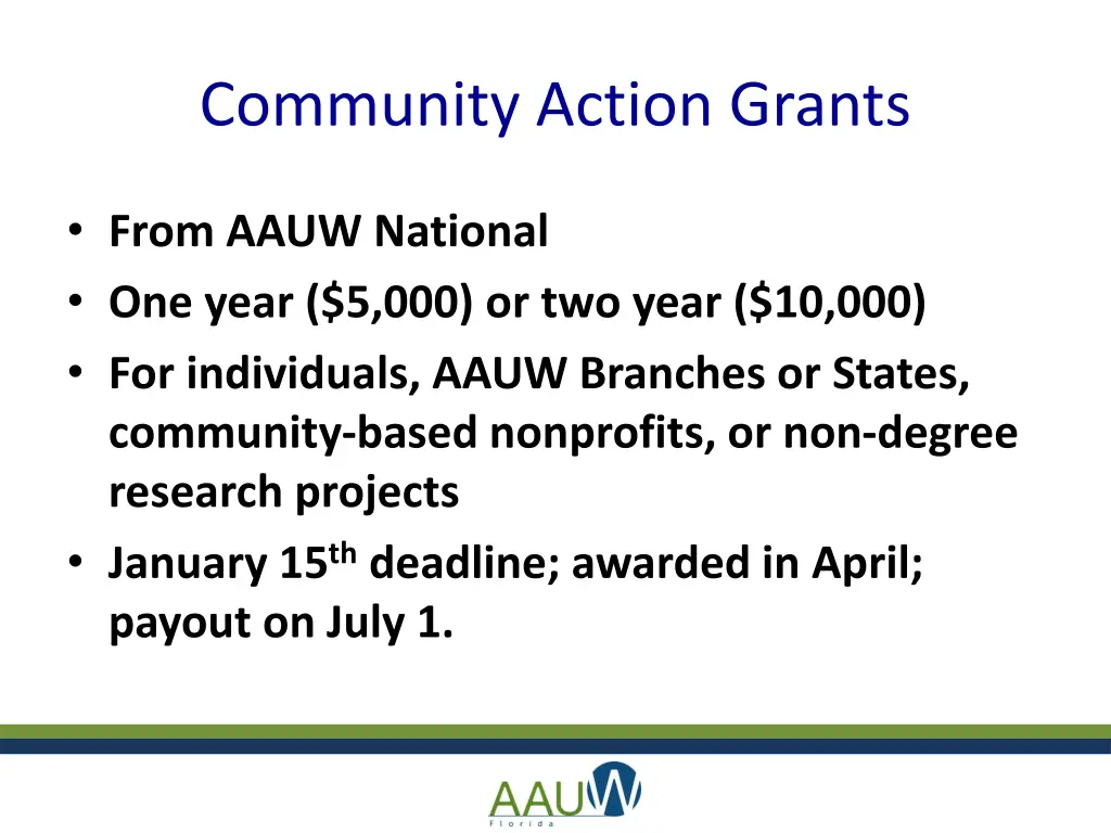 community action grants