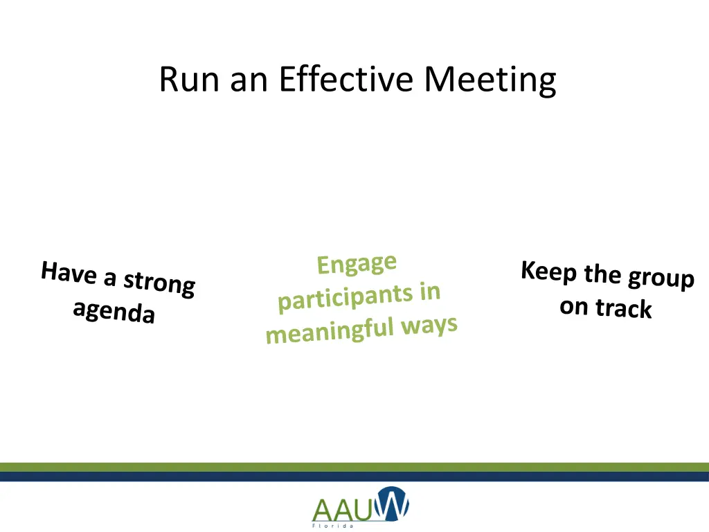 run an effective meeting