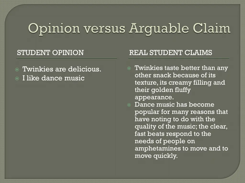 student opinion