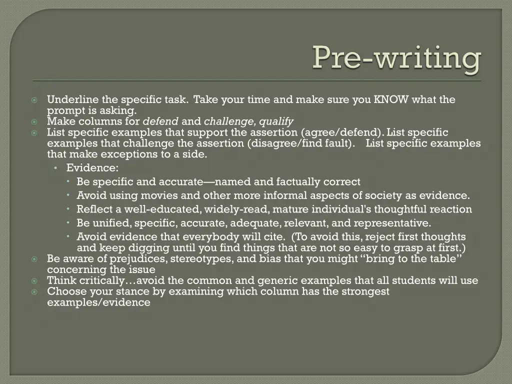 underline the specific task take your time