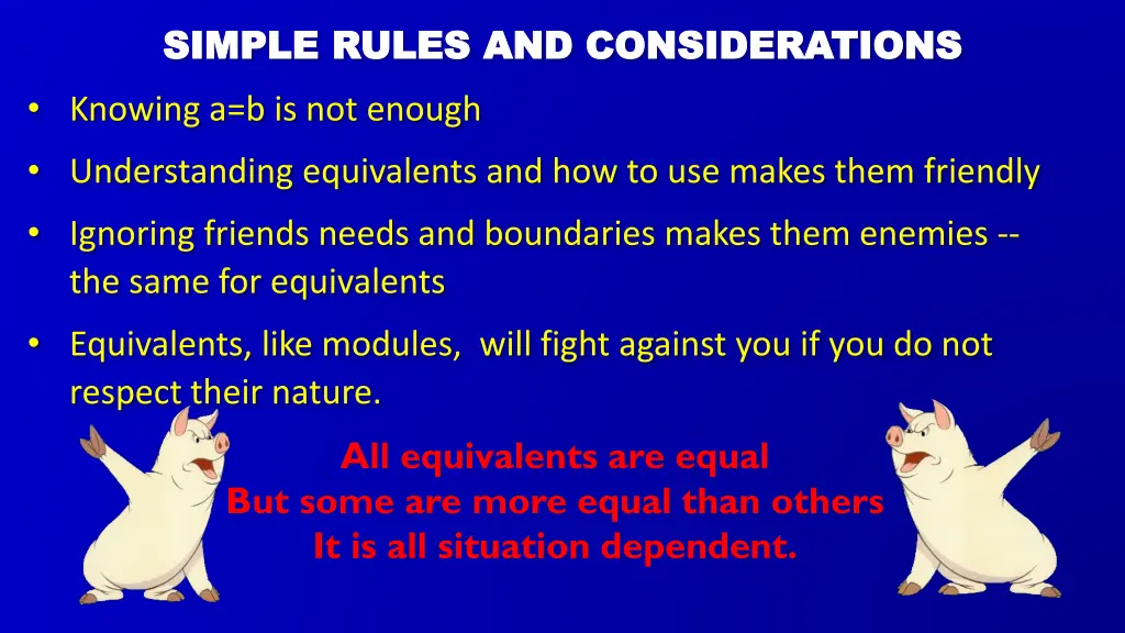 simple rules and considerations simple rules