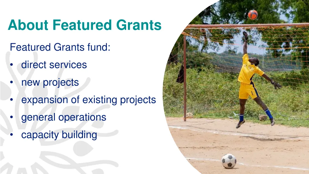 about featured grants