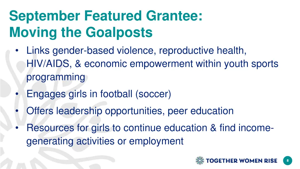 september featured grantee moving the goalposts