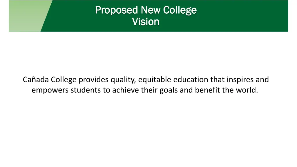 proposed new college proposed new college vision