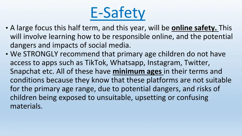 e safety