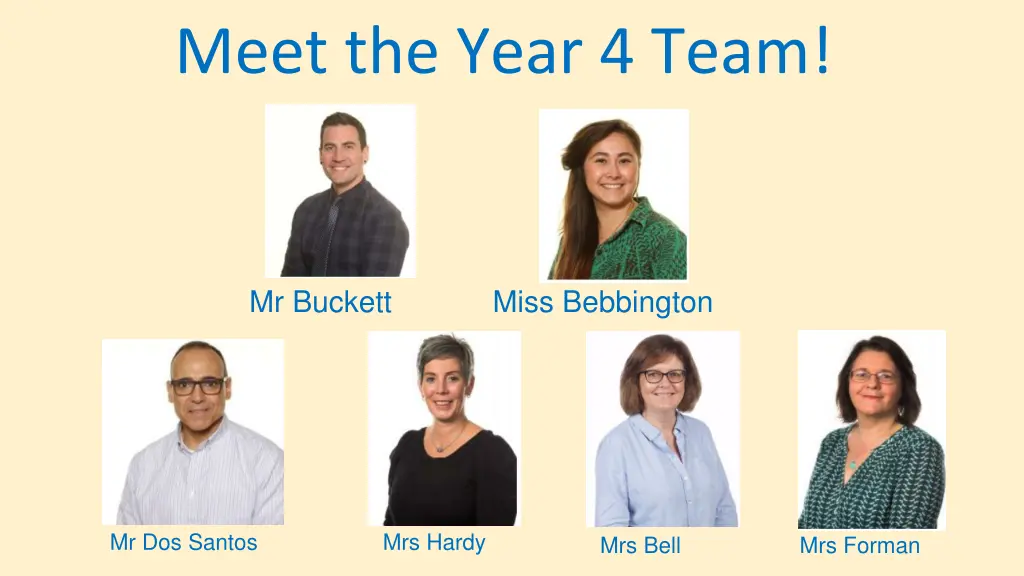 meet the year 4 team