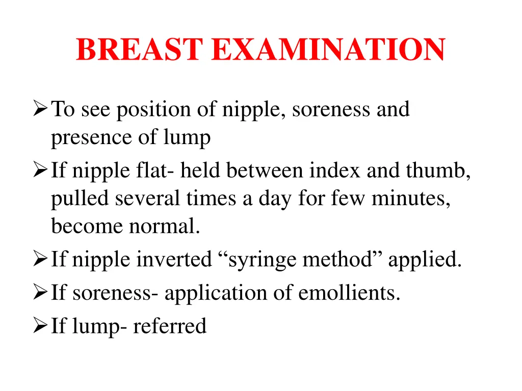 breast examination